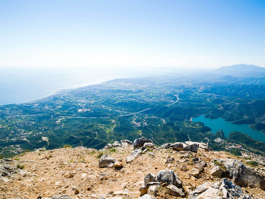 Hiking the peaks of Marbella - view