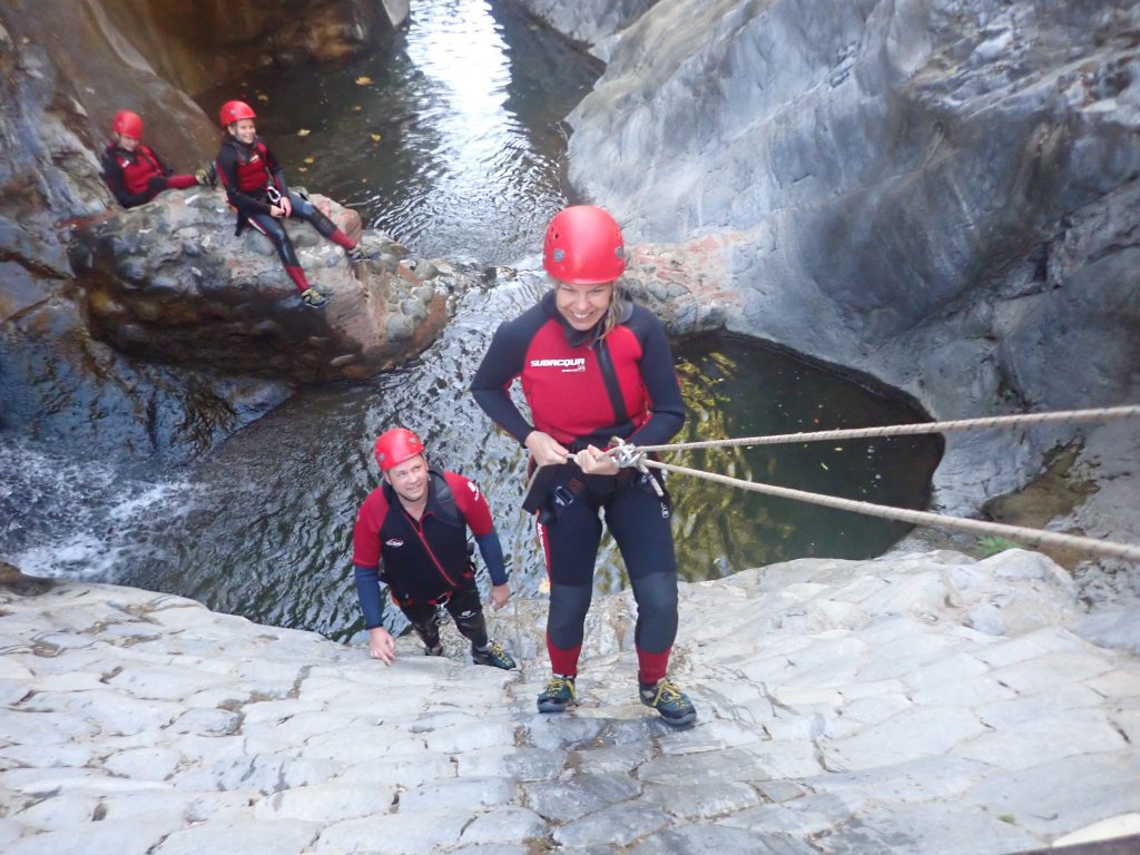 Canyoning adventure Marbella rapel