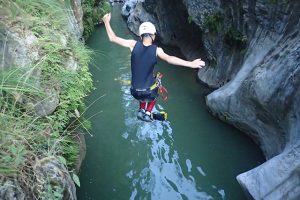 Canyoning adventure Marbella jump